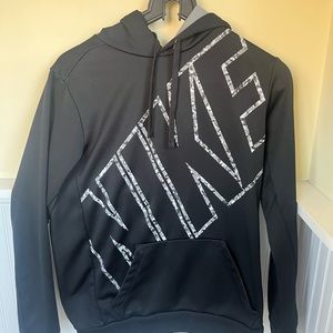 BLACK AND GREY NIKE MENS SMALL HOODIE / Therma Fit